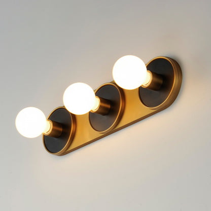 Maxim Hollywood 3-Light Sconce in Black / Natural Aged Brass 26093BKNAB