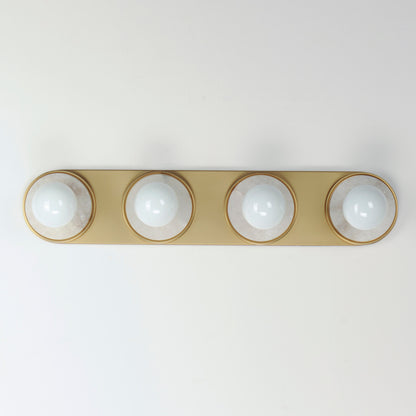 Maxim Hollywood Stone 4-Light Sconce in Whit Alabaster / Natural Aged Brass 26094WANAB