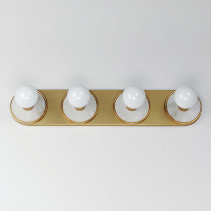 Maxim Hollywood Stone 4-Light Sconce in Whit Alabaster / Natural Aged Brass 26094WANAB