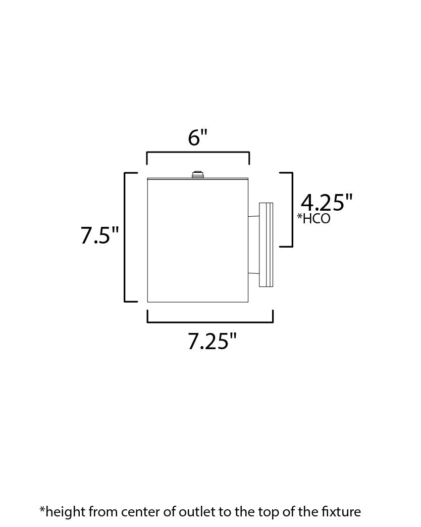 Maxim Outpost 1-Light 7.25"H Outdoor Wall Sconce in Brushed Aluminum 26101AL