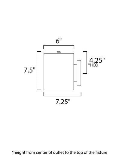 Maxim Outpost 1-Light 7.25"H Outdoor Wall Sconce in Brushed Aluminum 26101AL