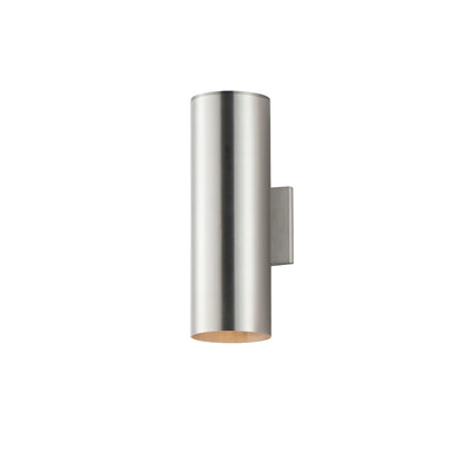 Maxim Outpost 2-Light 15"H Outdoor Wall Sconce in Brushed Aluminum 26103AL