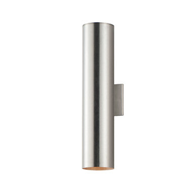 Maxim Outpost 2-Light 22"H Outdoor Wall Sconce in Brushed Aluminum 26105AL