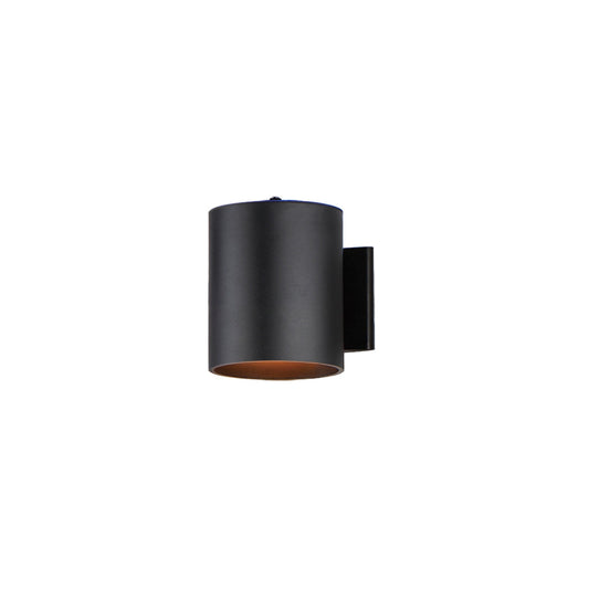 Maxim Outpost 1-Light 6"W x 7.25"H OD Wall Sconce w/PHC in Black 26106BK/PHC