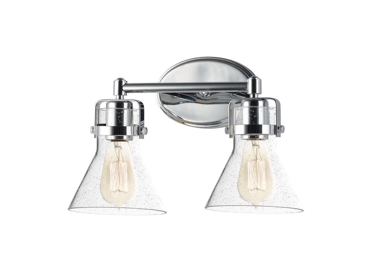 Maxim Seafarer 2-Light Bath Vanity With Bulbs in Polished Chrome 26112CDPC/BUI