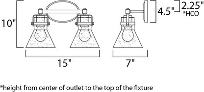 Maxim Seafarer 2-Light Bath Vanity With Bulbs in Polished Chrome 26112CDPC/BUI