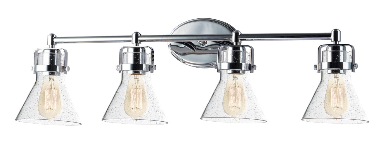 Maxim Seafarer 4-Light Bath Vanity With Bulbs in Polished Chrome 26114CDPC/BUI