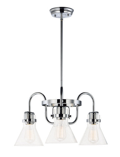 Maxim Seafarer 3-Light Chandelier With Bulbs in Polished Chrome 26116CDPC/BUI