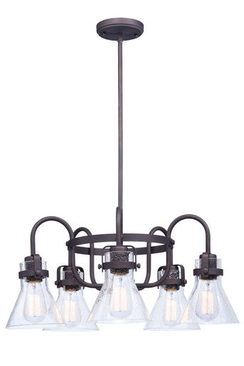 Maxim Seafarer 5-Light Chandelier With Bulbs in Oil Rubbed Bronze 26117CDOI/BUL