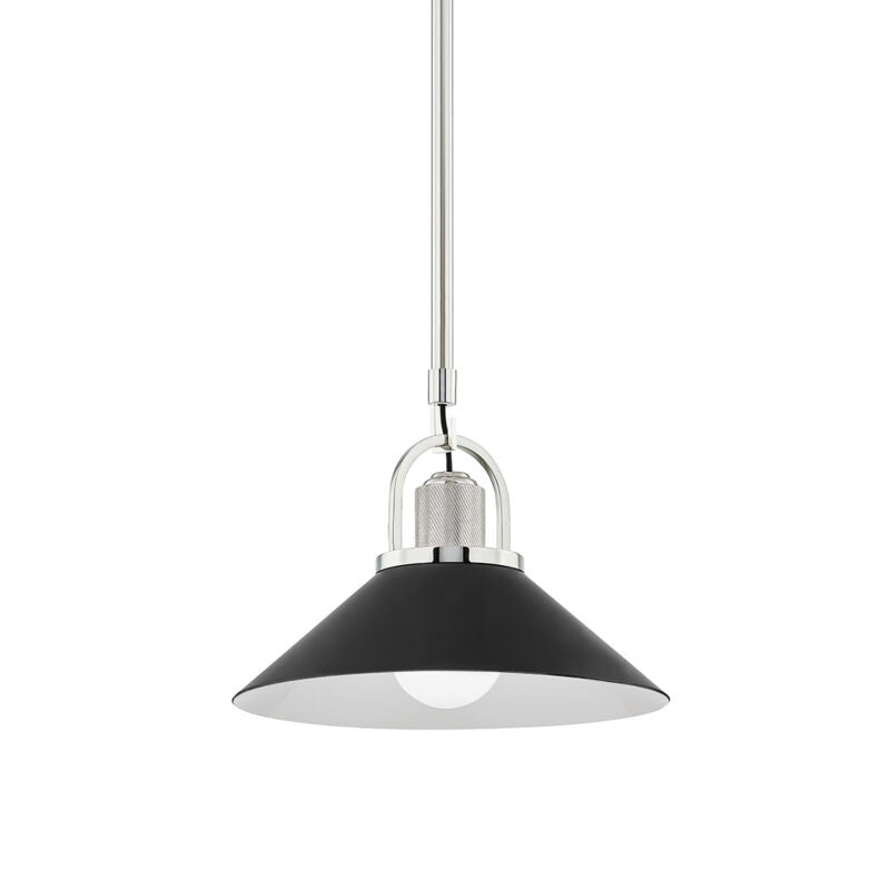 Hudson Valley Lighting Syosset Pendant in Polished Nickel/black 2613-PN/BK