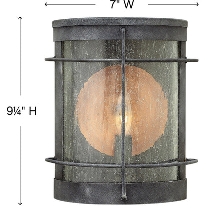 Hinkley Lighting Newport Small Wall Mount Lantern Aged Zinc 2620DZ