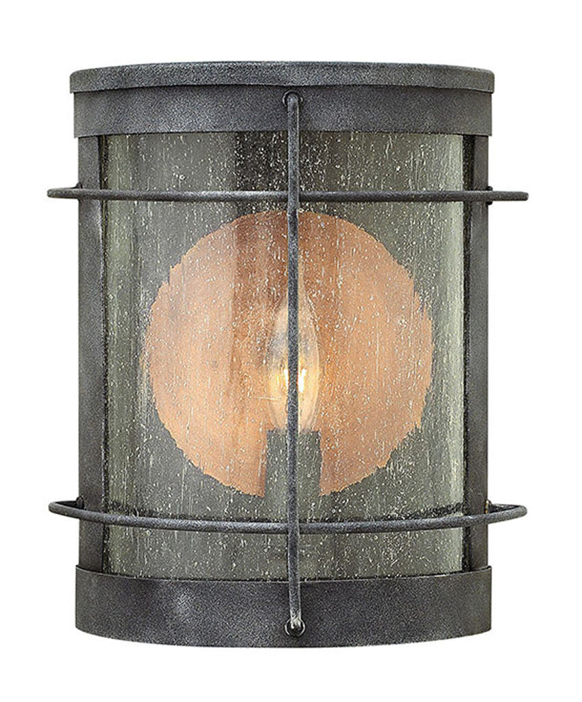 Hinkley Lighting Newport Small Wall Mount Lantern Aged Zinc 2620DZ