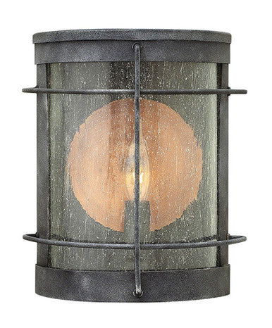 Hinkley Lighting Newport Small Wall Mount Lantern Aged Zinc 2620DZ