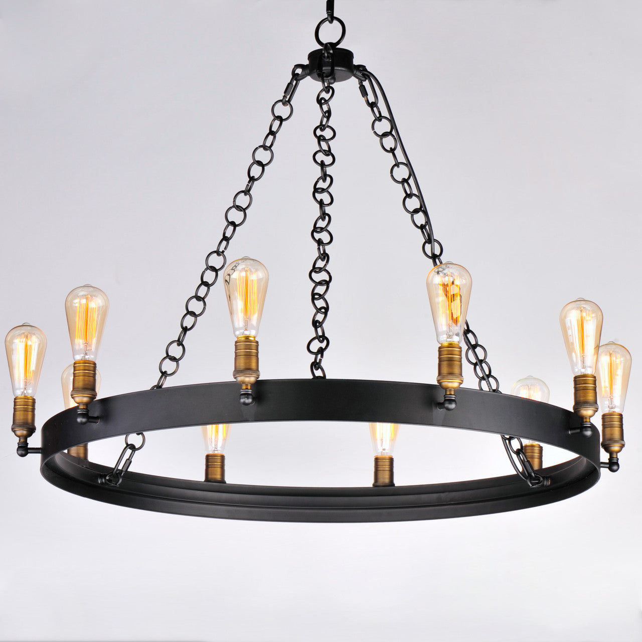 Maxim Noble 10-Light Chandelier in Black / Natural Aged Brass 26275BKNAB