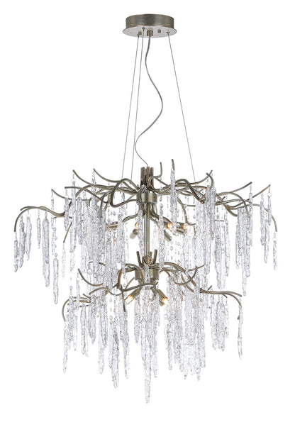 Maxim Willow 12-Light Chandelier in Silver Gold 26288ICSG