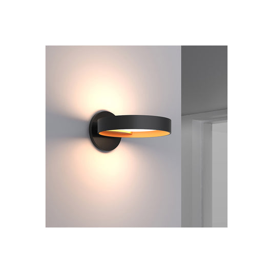 Sonneman Lighting Light Guide Ring LED Sconce in Satin Black 2650.25A