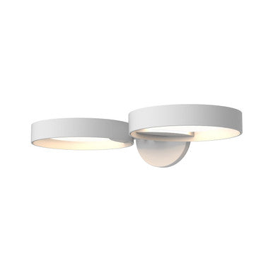 Sonneman Lighting Light Guide Ring Double LED Sconce in Satin White 2651.03W