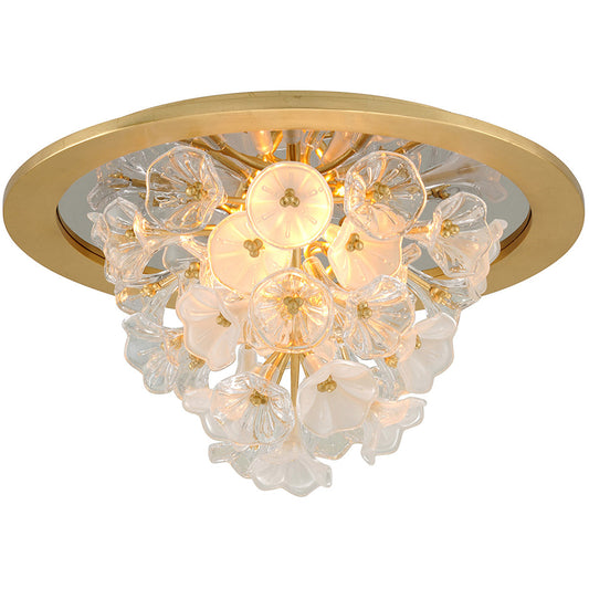 Corbett Lighting Jasmine Flush Mount in Gold Leaf 268-31