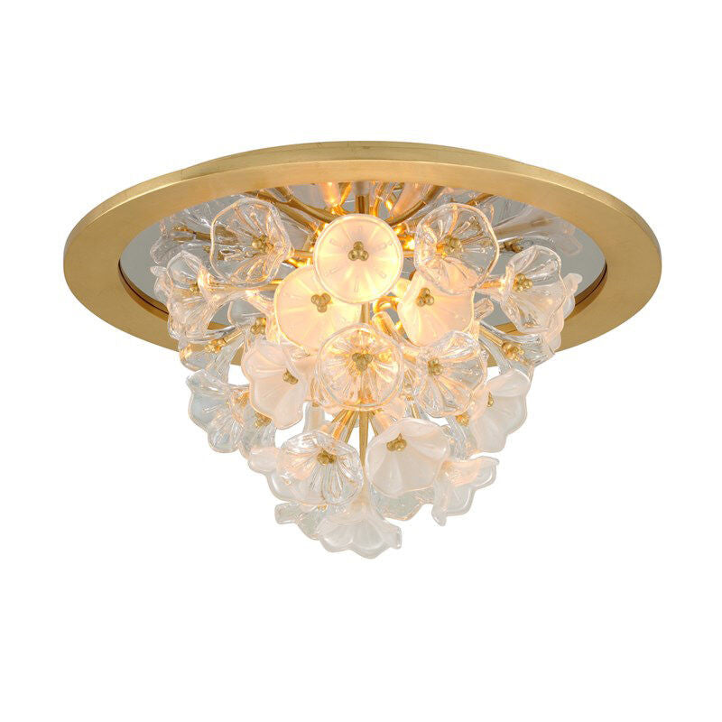 Corbett Lighting Jasmine Flush Mount in Gold Leaf 268-31