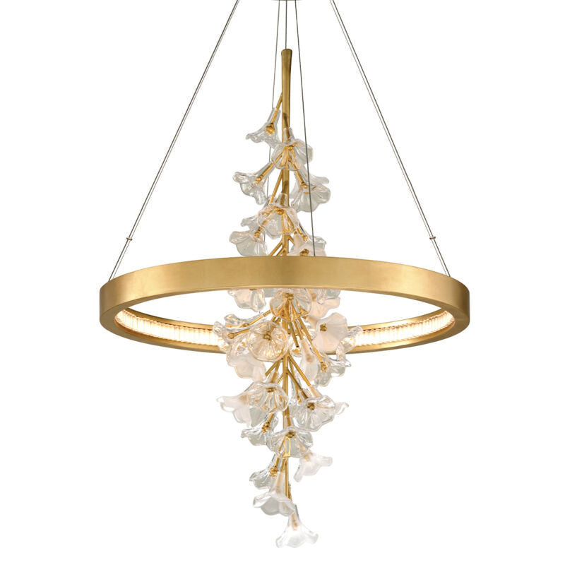 Corbett Lighting Jasmine Chandelier in Gold Leaf 268-71-GL