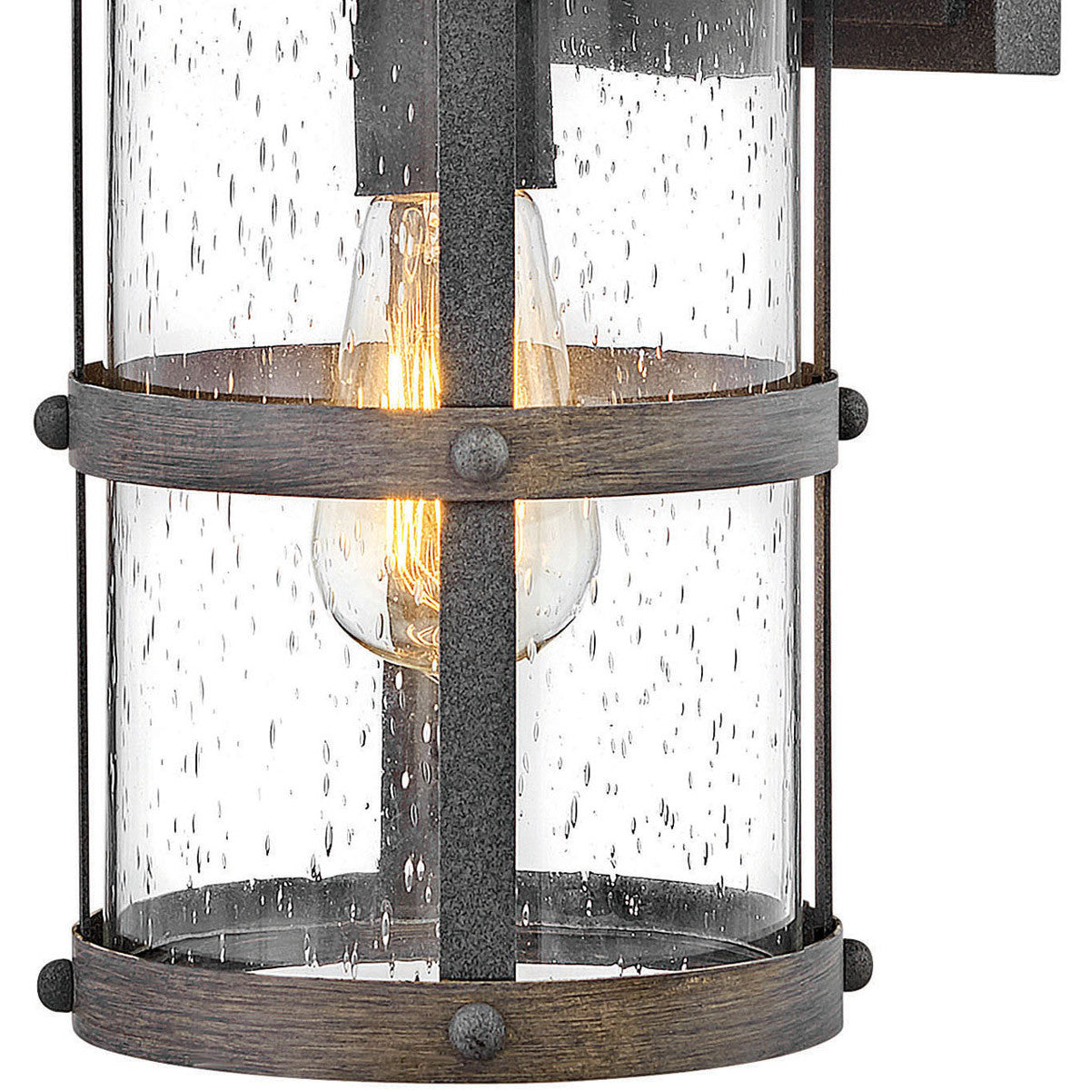 Hinkley Lighting Lakehouse Small Wall Mount Lantern Aged Zinc 2680DZ