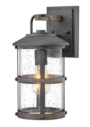 Hinkley Lighting Lakehouse Small Wall Mount Lantern Aged Zinc 2680DZ