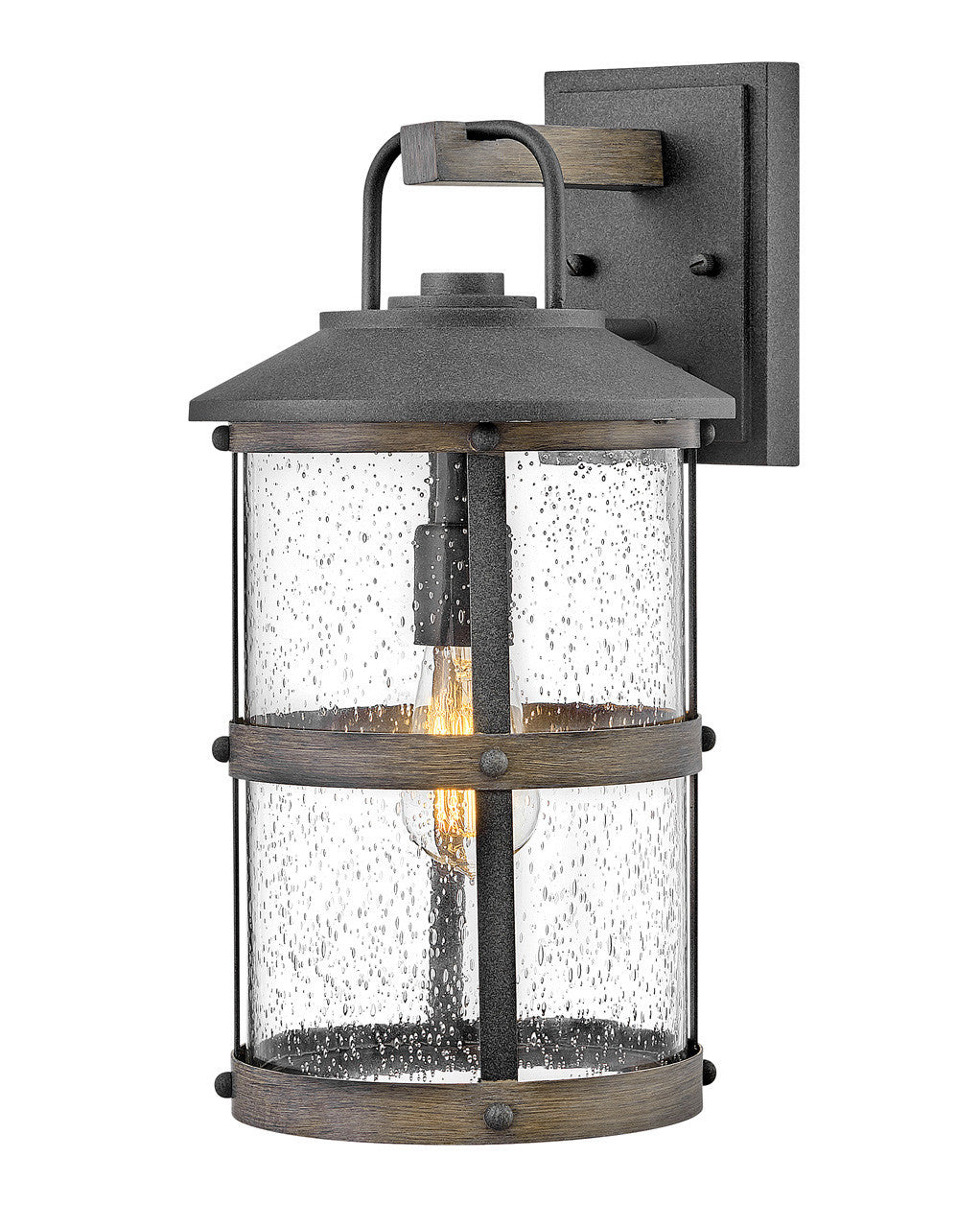 Hinkley Lighting Lakehouse Medium Wall Mount Lantern Aged Zinc LED Bulb(s) Included 2684DZ-LL