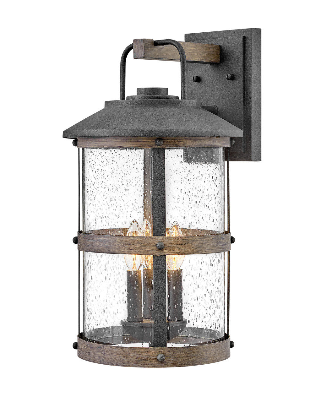 Hinkley Lighting Lakehouse Large Wall Mount Lantern Aged Zinc LED Bulb(s) Included 2685DZ-LL