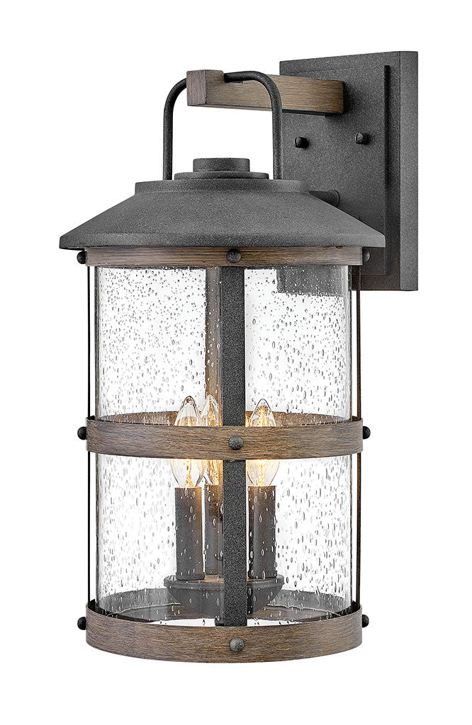 Hinkley Lighting Lakehouse Large Wall Mount Lantern Aged Zinc 2685DZ