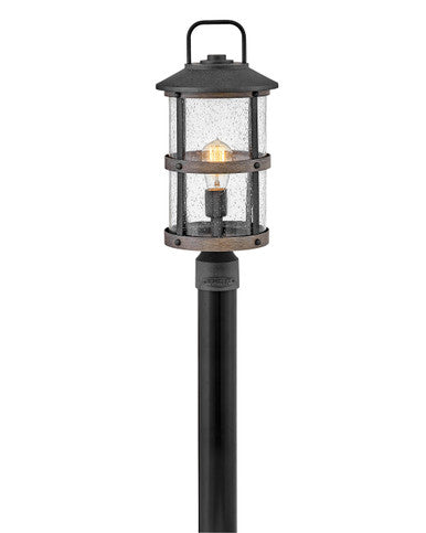 Hinkley Lighting Lakehouse Medium Post Top or Pier Mount Lantern Aged Zinc LED Bulb(s) Included 2687DZ-LL