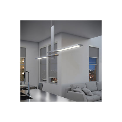 Sonneman Lighting Planes™ Cantilevered LED Pendant in Satin Black 2688.25