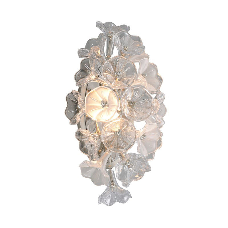 Corbett Lighting Jasmine Wall Sconce in Silver Leaf 269-11-SL