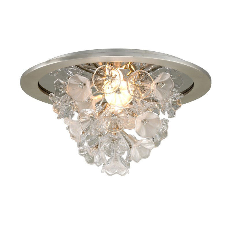 Corbett Lighting Jasmine Flush Mount in Silver Leaf 269-31