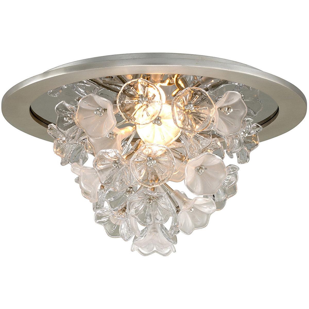 Corbett Lighting Jasmine Flush Mount in Silver Leaf 269-31