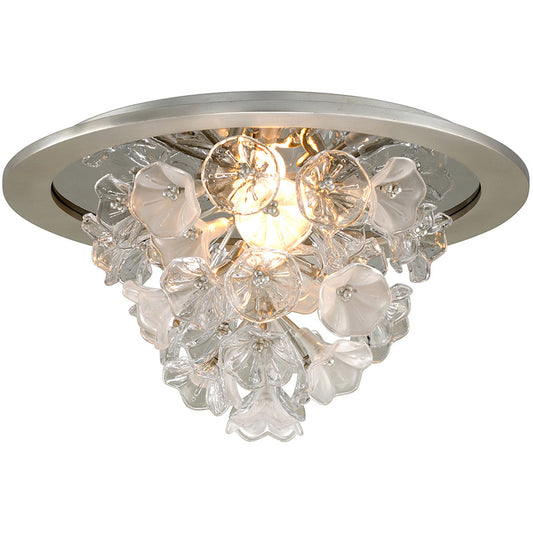 Corbett Lighting Jasmine Flush Mount in Silver Leaf 269-31