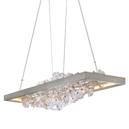 Corbett Lighting Jasmine Linear in Silver Leaf 269-51-SL