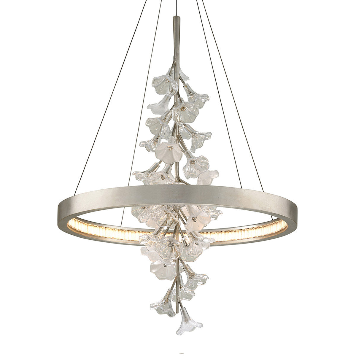 Corbett Lighting Jasmine Chandelier in Silver Leaf 269-71