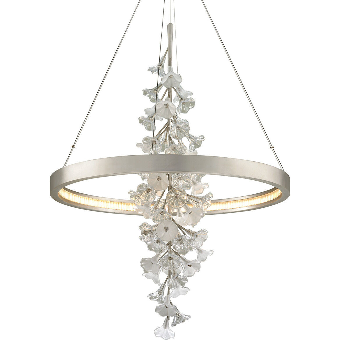 Corbett Lighting Jasmine Chandelier in Silver Leaf 269-72-SL