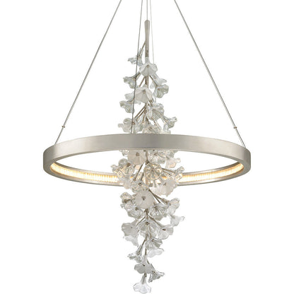 Corbett Lighting Jasmine Chandelier in Silver Leaf 269-72-SL