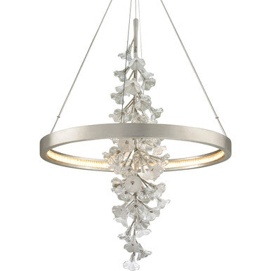 Corbett Lighting Jasmine Chandelier in Silver Leaf 269-72-SL