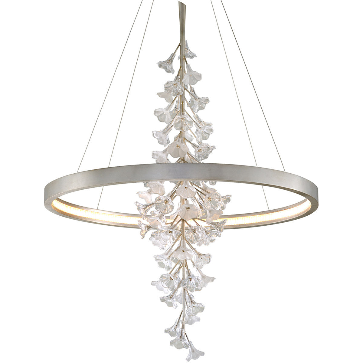 Corbett Lighting Jasmine Chandelier in Silver Leaf 269-73