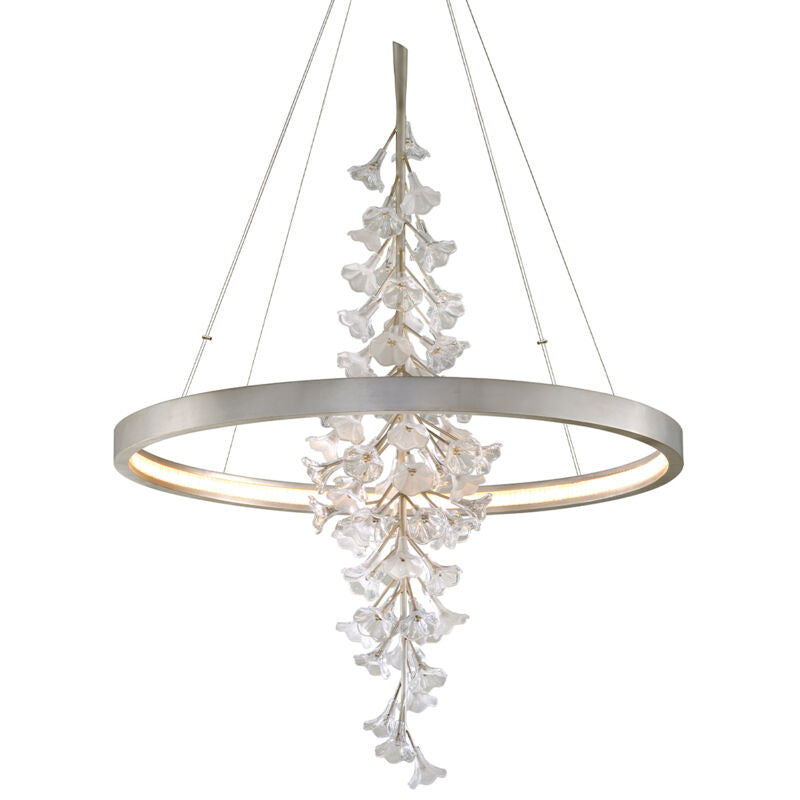 Corbett Lighting Jasmine Chandelier in Silver Leaf 269-73