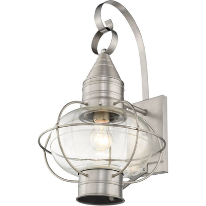 Livex Lighting Newburyport Collection 1 Light BN Outdoor Wall Lantern in Brushed Nickel 26904-91