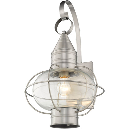 Livex Lighting Newburyport Collection 1 Light BN Outdoor Wall Lantern in Brushed Nickel 26904-91