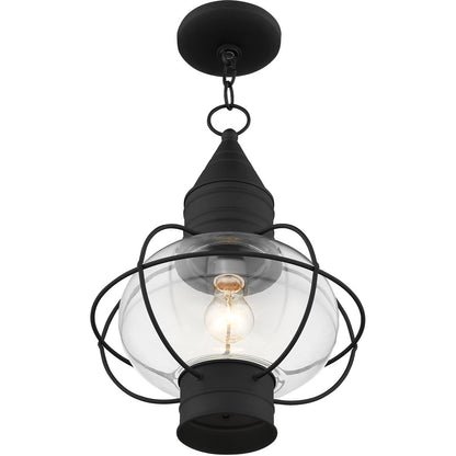 Livex Lighting Newburyport Collection 1 Light Black Outdoor Post Lantern in Black 26905-04