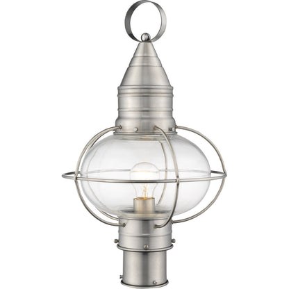 Livex Lighting Newburyport Collection 1 Light BN Outdoor Post Lantern in Brushed Nickel 26905-91