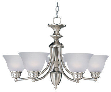 Maxim Malaga 5-Light Chandelier in Satin Nickel 2699FTSN