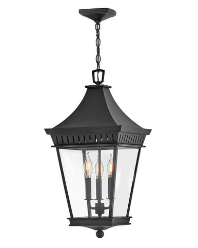 Hinkley Lighting Chapel Hill Large Hanging Lantern in Museum Black 27092MB