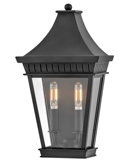 Hinkley Lighting Chapel Hill Medium Wall Mount Lantern Museum Black 27096MB