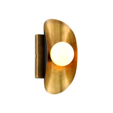 Corbett Lighting Hopper Wall Sconce in Vintage Brass Bronze Accents 271-11-VB/BBR